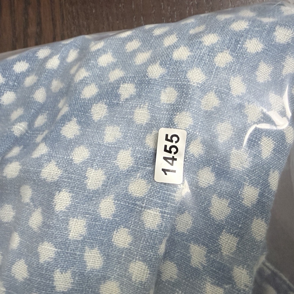 Anthropologie Hei Hei Romper Sz Small Dottie Chambray 100% Linen Cottage Summer - Picture 8 of 8